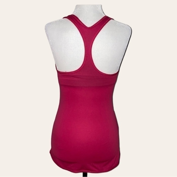 Nike Pink Racerback Side Ruffle Tank Top S - Picture 3 of 16